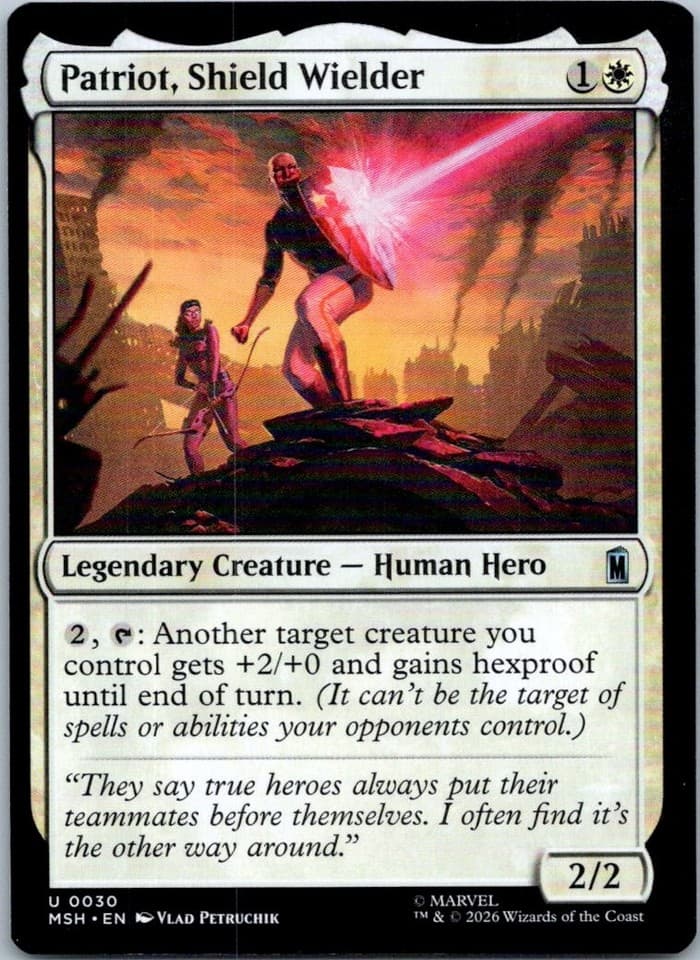 Patriot, Shield Wielder U Marvel Super Heroes 30 NM