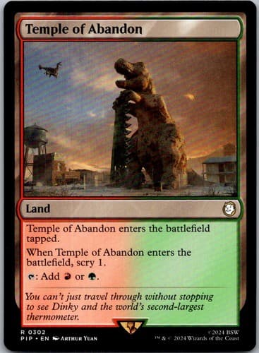 Temple of Abandon R PIP #302 LP MTG Magic
