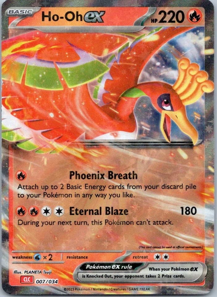Ho - oh ex Classic Collection Trading Card Game Classic 007/034 NM
