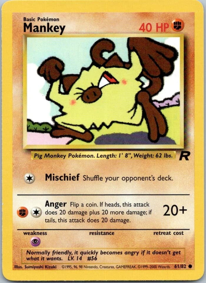 Mankey Common Team Rocket 61/82 NM