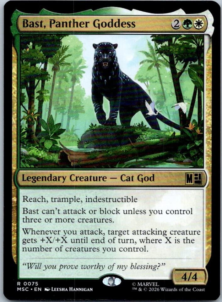 Bast, Panther Goddess R Commander: Marvel Super Heroes 75 NM