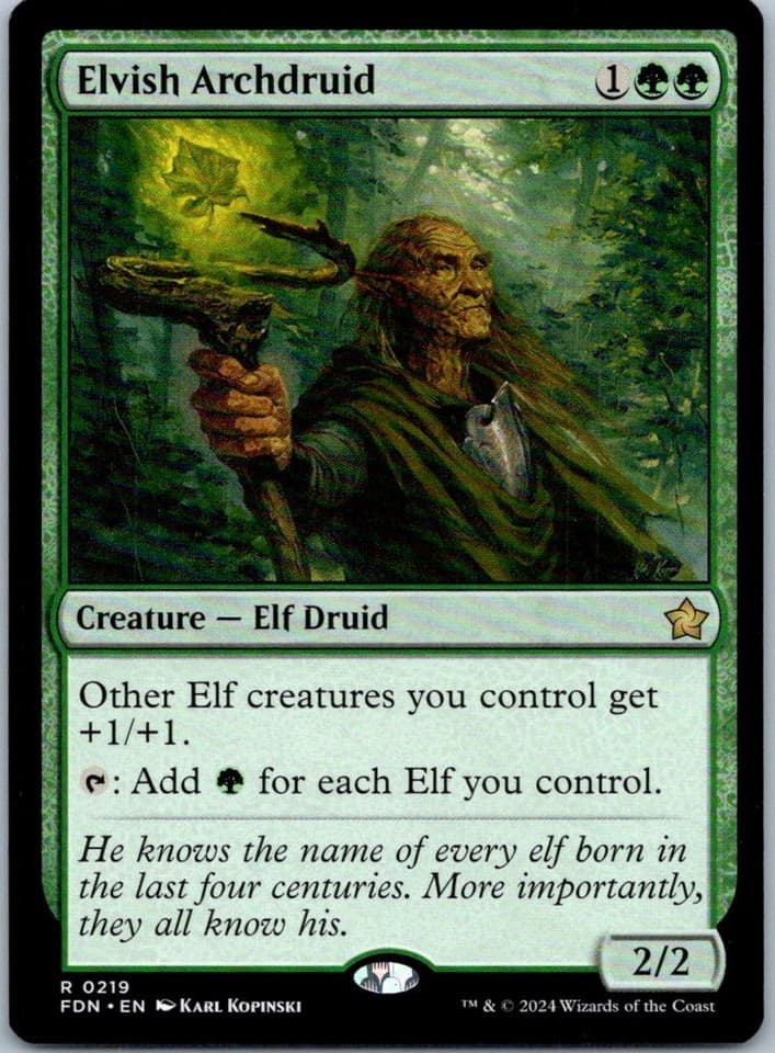 Elvish Archdruid R Foundations 219 NM