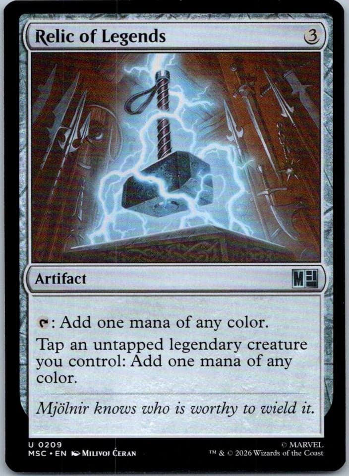 Relic of Legends U Commander: Marvel Super Heroes 209 NM