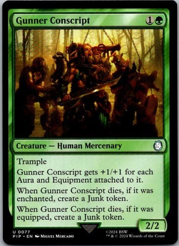 Gunner Conscript U PIP #605 LP MTG Magic