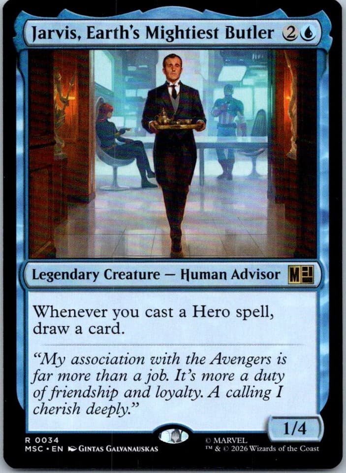 Jarvis, Earth's Mightiest Butler R Commander: Marvel Super Heroes 34 NM