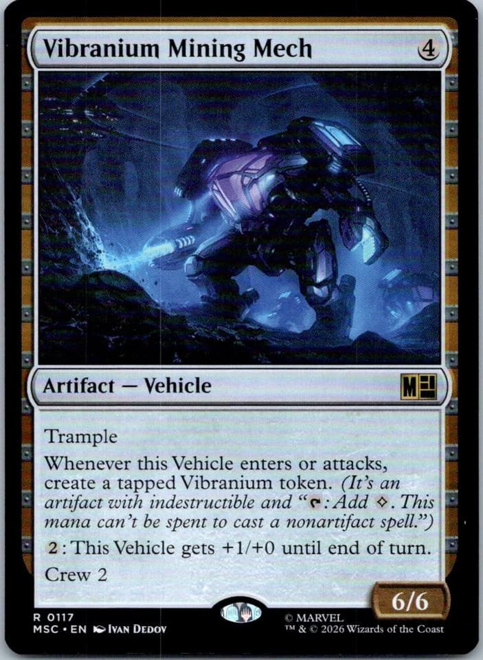 Vibranium Mining Mech R Commander: Marvel Super Heroes 117 NM